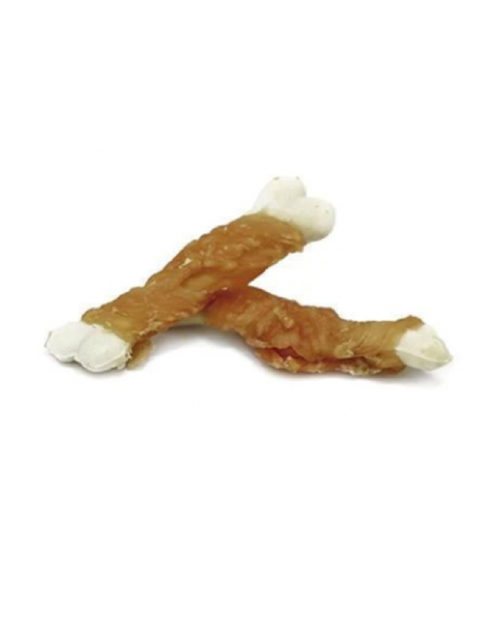 • Hueso de calcio blanco trenzado por pollo